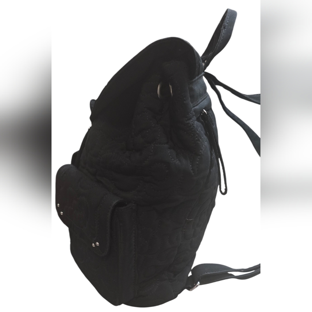 Vera Bradley Black Quilted Backpack - Picture 2 of 11